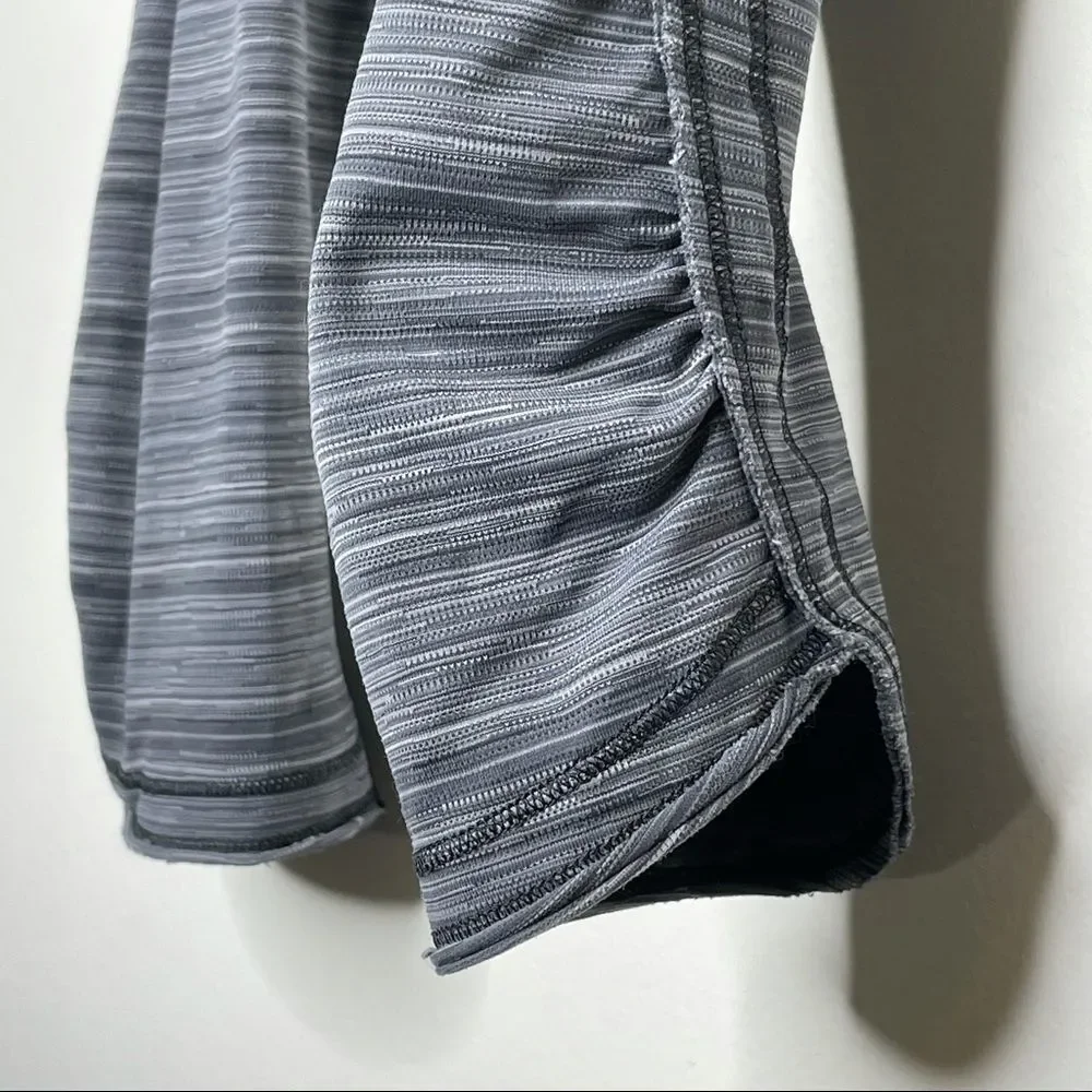 Lululemon Running Top Speed Crop Stripe Black‎